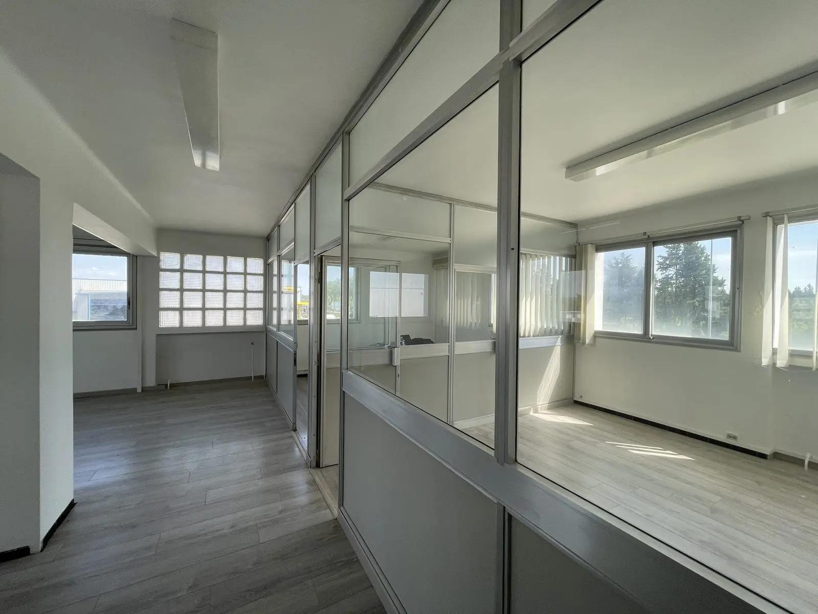 Empty open-plan office floor